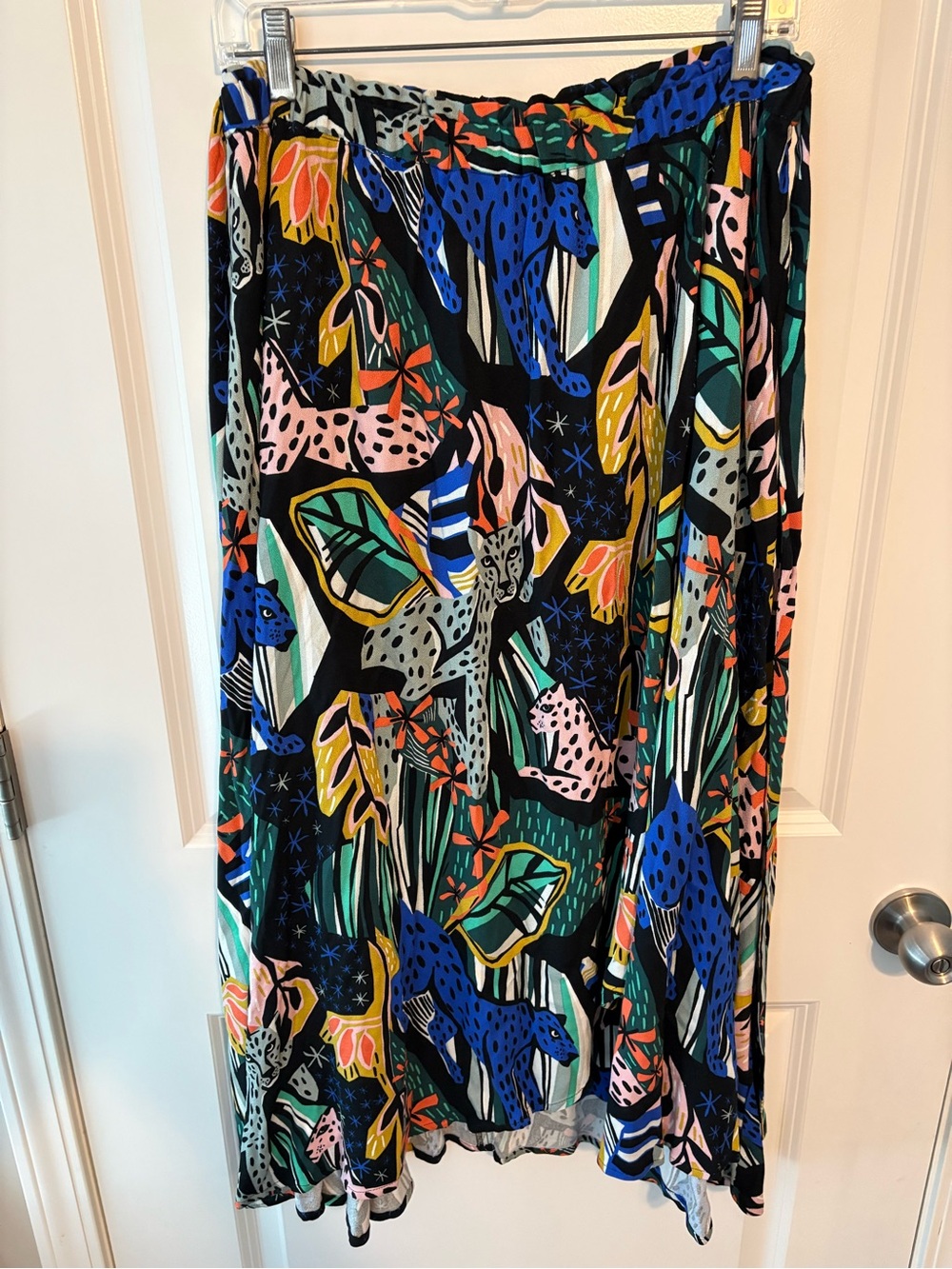 Anthropologie Multicolor Abstract Animal-Cat Print Size Medium Maxi Skirt NWT - Picture 11 of 13